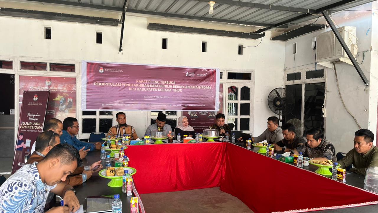 RAPAT PLENO TERBUKA PEMUTAKHIRAN DATA PEMILIH BERKELANJUTAN  (PDPB) TAHUN 2025